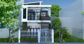 Thiết kế nhà phố mặt tiền 7m tại Đồng Tháp Thiết kế nhà phố mặt tiền 7m tại Đồng Tháp