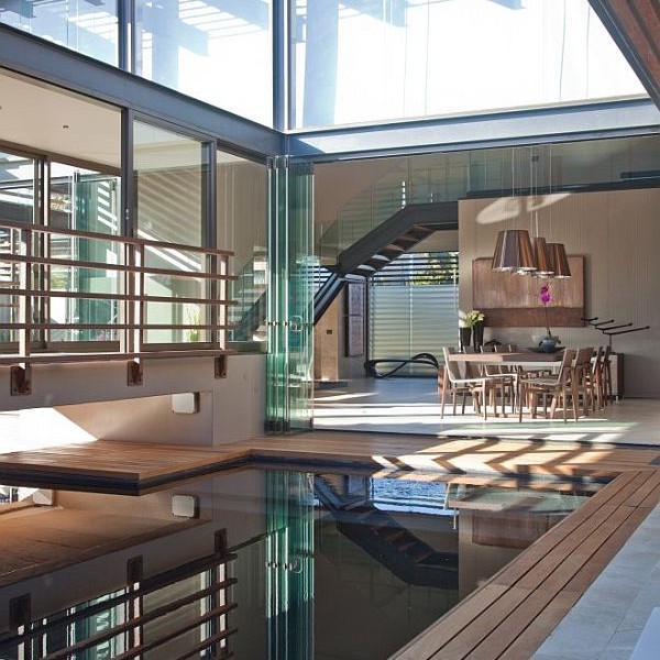 Thiết kế biệt thự có bể bơi trong nhà siêu hiện đại 8