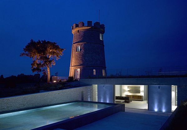 Thiết kế biệt thự đẹp ẩn dưới tòa tháp tròn ở Anh