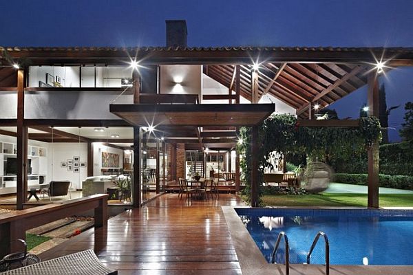 Thiết kế biệt thự tuyệt đẹp có bể bơi ngoài trời ở Brazil 3