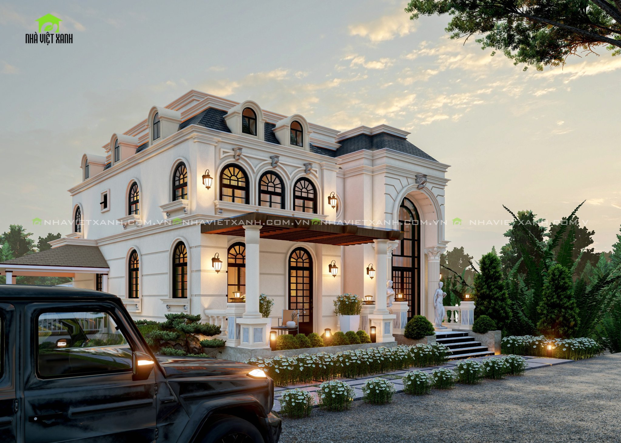 thiết kế biệt thự tân cổ điển