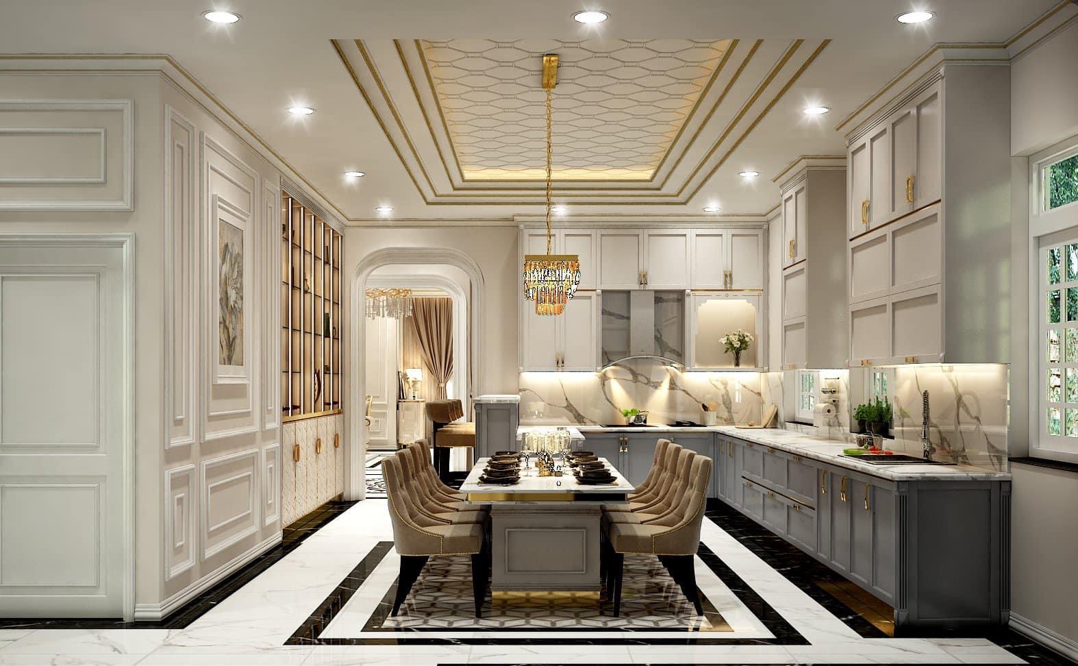  Thiết kế biệt thự tân cổ điển 13m 
