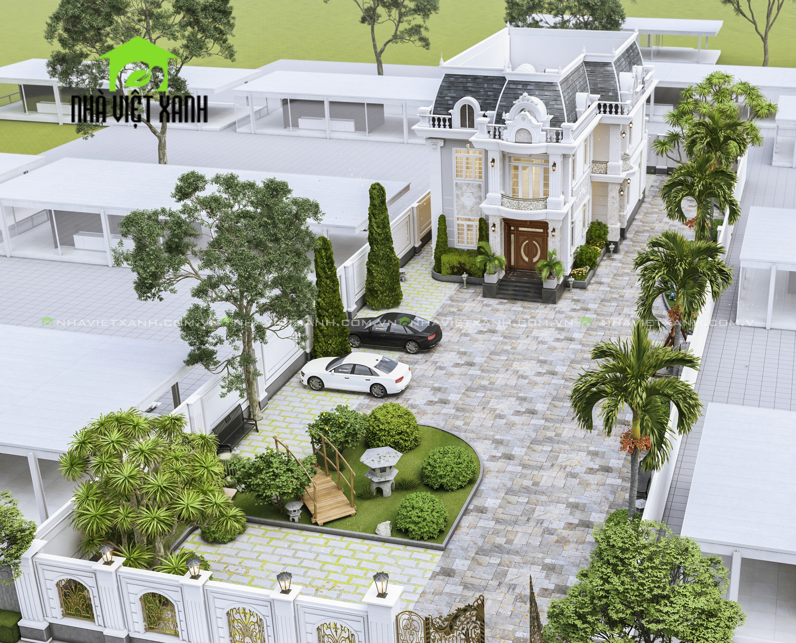 Thiết kế biệt thự tân cổ điển 9m