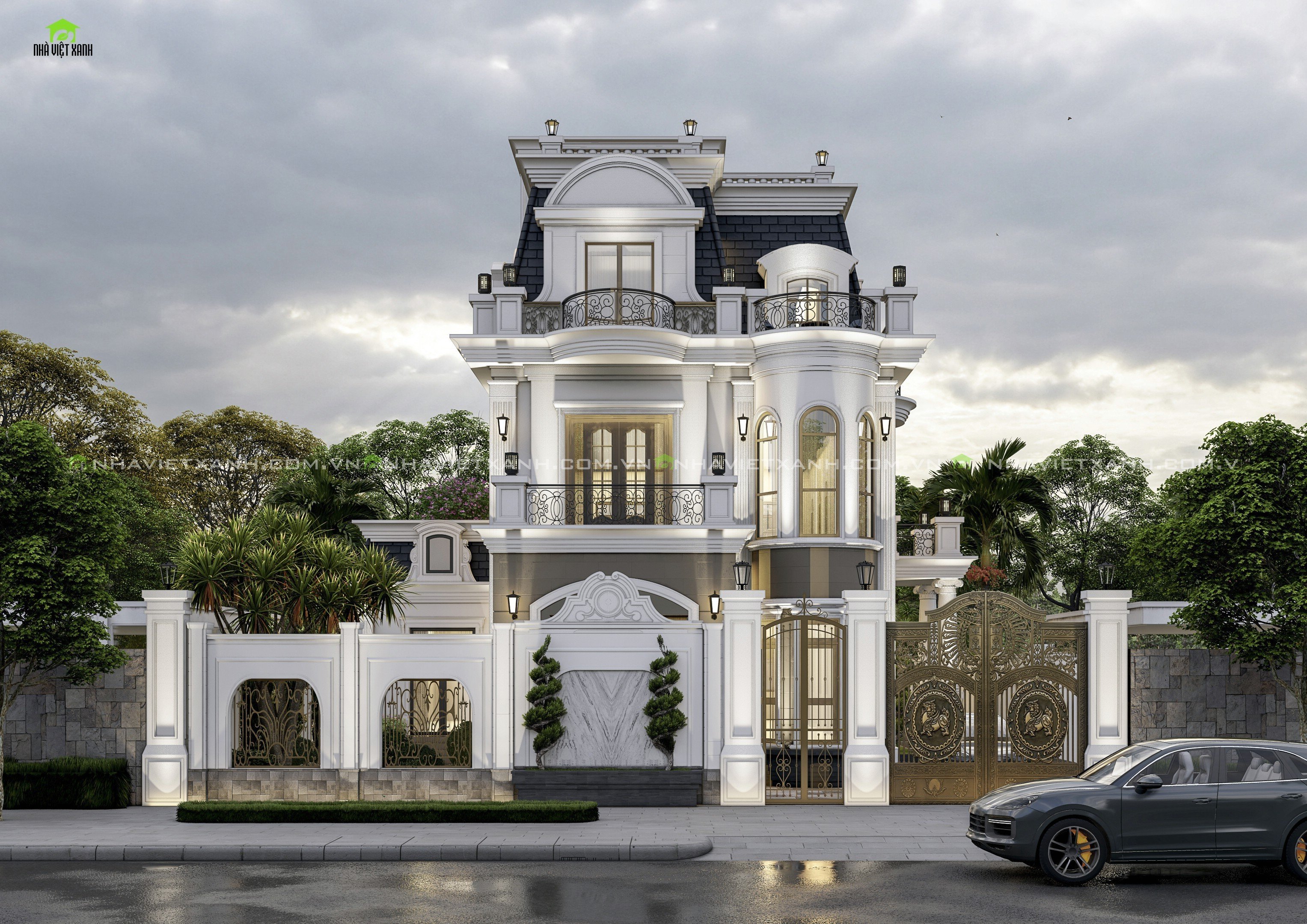 Nhà Việt Xanh Thiết Kế Biệt Thự Tân Cổ Điển