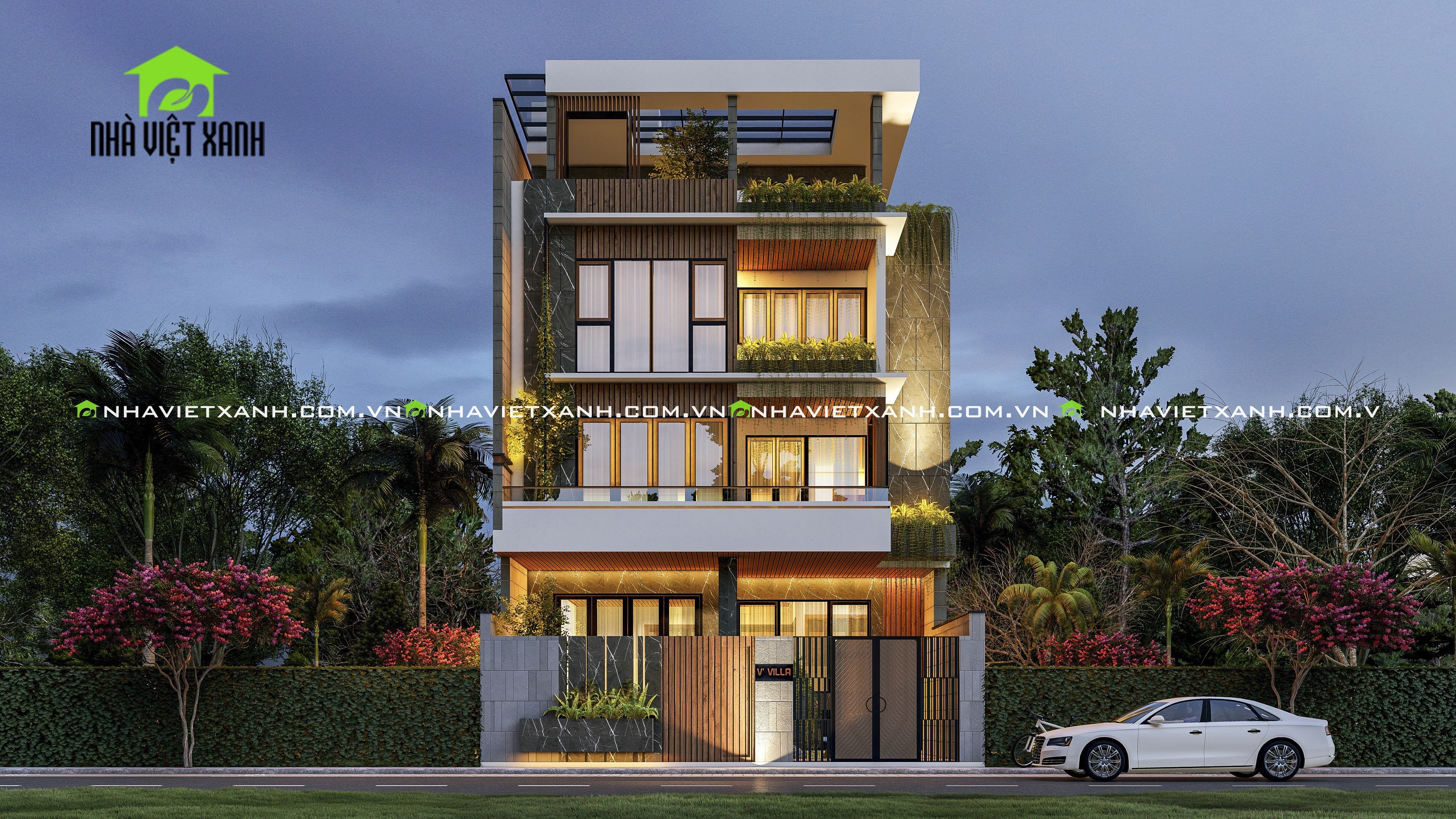 Thiết Kế Biệt Thự Hiện Đại 10m