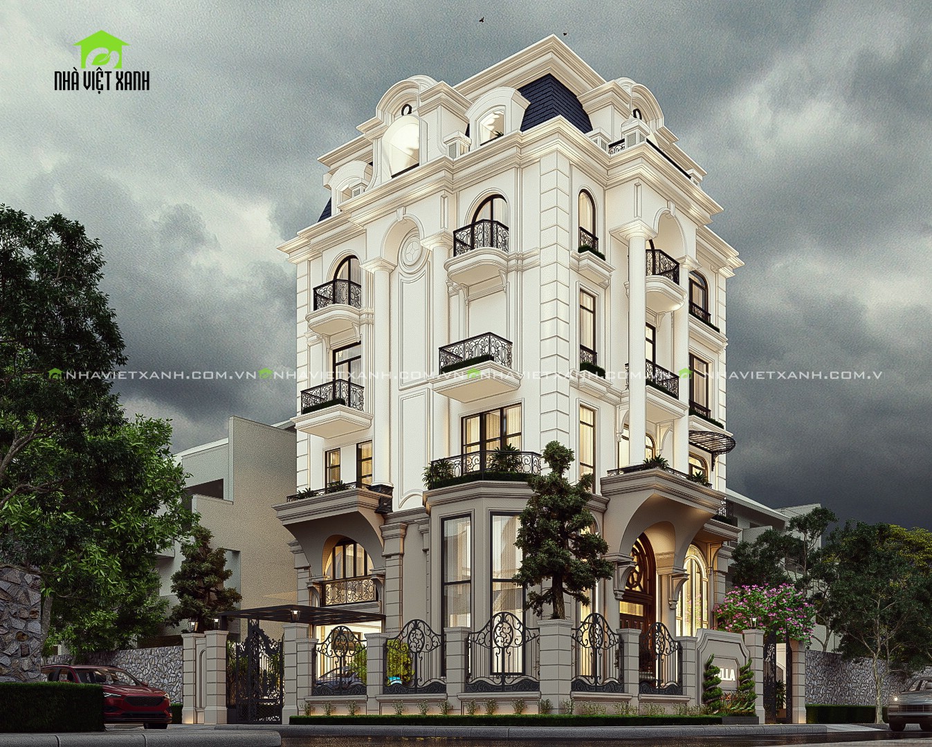 Thiết Kế Biệt Thự Tân Cổ Điển 14m