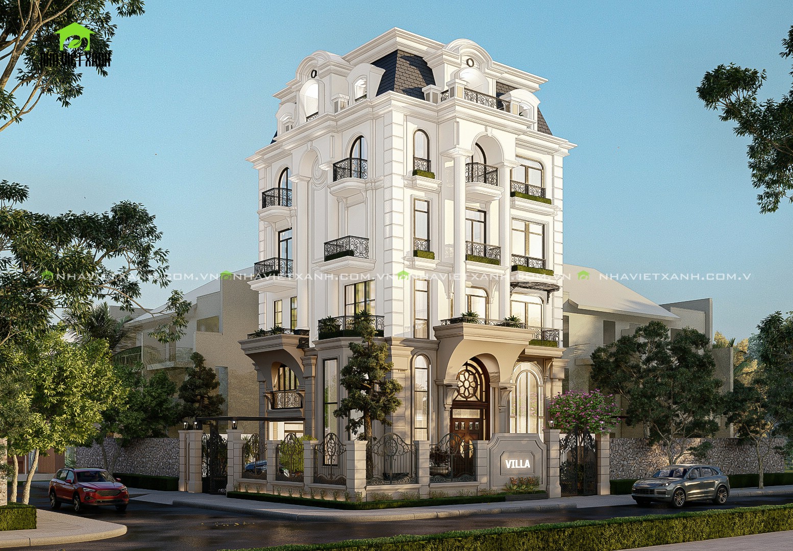 Thiết Kế Biệt Thự Tân Cổ Điển 14m